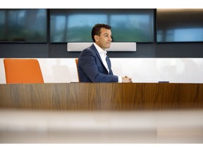 Roy Gori, president and chief executive officer of Manulife Financial Corp., listens during an interview at the company's head office in Toronto, Ontario, Canada, on Wednesday, June 26, 2019. Gori said he sees India as becoming a "significant" part of the Canadian insurer's operations in Asia in the next 10 to 20 years, building off last week's toehold into the South Asian nation.