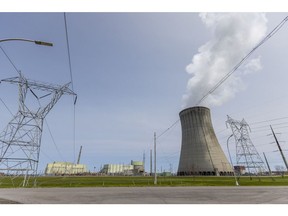 A cooling tower at the Constellation Nine Mile Point Nuclear Station in Scriba, New York, US, on Tuesday, May 9, 2023. Constellation Energy has paused its efforts to make hydrogen using nuclear power as the Biden administration considers limiting tax credits.