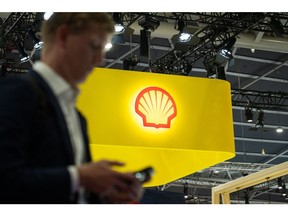 Signage for Shell Pc in Singapore. Photographer: Nicky Loh/Bloomberg