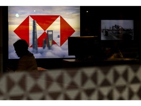 A HSBC Holdings Plc bank branch in London, UK, on Monday, Feb. 19, 2024. UK banks will be in the spotlight this week as Europe's reporting season continues. Photographer: Jason Alden/Bloomberg