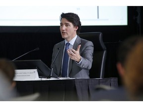 Justin Trudeau testifies before a foreign interference inquiry in April.