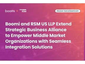 Boomi and RSM US LLP Extend Strategic Business Alliance to Empower Middle Market Organizations with Seamless Integration Solutions