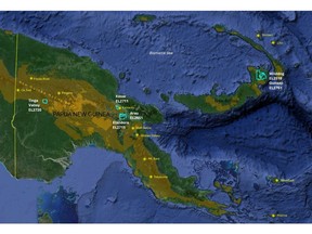 Great Pacific Gold's Papua New Guinea Properties.