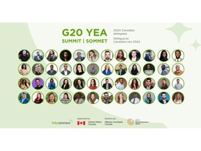 Pictured: As announced by Futurpreneur, introducing the 2024 Canadian delegation for the G20 Young Entrepreneurs' Alliance Summit in Brazil, June 12-14, 2024.