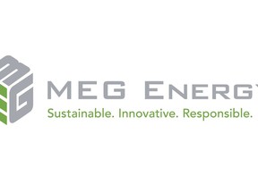 Intermediate oilsands producer MEG Energy Corp. expects the recently completed Trans Mountain pipeline expansion will boost Canadian oil prices for years to come. The MEG Energy Corp. logo is seen in this undated handout photo.