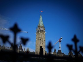 The Peace Tower on Parliament Hill in Ottawa.