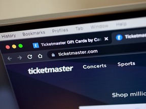 The Ticketmaster website.