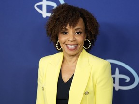 FILE - Kim Godwin attends the Disney 2022 Upfront presentation at Basketball City Pier 36, Tuesday, May 17, 2022, in New York. Godwin is out as ABC News president after three years as the first Black woman to lead a television network news division. On Sunday, May 5, 2024, Godwin said she was retiring from the business.