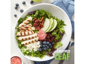Enjoy The Chopped Leaf's Berry Breeze Salad - bursting with berries - a quintessential symbol of health, wellness and wholesome living. Available for a limited time.