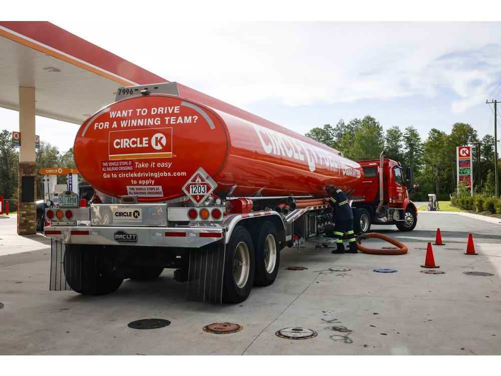 A fuel tank at a Circle K gas station after Hurricane Idalia made landfall in Cristal River, Florida, US, on Wednesday, Aug. 30, 2023. Hurricane Idalia knocked out power to hundreds of thousands of Florida customers, grounding more than 1,800 flights and unleashing floods along far from where it came ashore as a Category 3 storm earlier Wednesday.