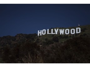 The Hollywood Sign in Los Angeles, California, US on Monday, Sept. 25, 2023. Striking Hollywood screenwriters reached a tentative new labor agreement with studios including Walt Disney Co. and Netflix Inc., settling one of two walkouts that have shut down film and TV production.