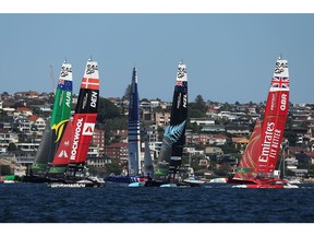 The 2024 SailGP on Sydney Harbour on Feb. 25. Photographer: Mark Metcalfe/Getty Images