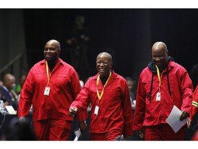 Julius Malema after being sworn into the National Assembly. Photographer: Dwayne Senior/Bloomberg