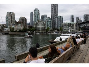 Seating outside the Granville Island Public Market in Vancouver, British Columbia, Canada, on Saturday, June 22, 2024. Canada is scheduled to release gross domestic product (GDP) figures on June 28.