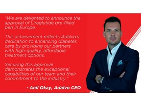 Anil Okay, Adalvo CEO, expresses his thoughts on this milestone