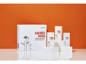 HemoHIM G, manufactured by Kolmar BNH and distributed by Atomy, contains Angelica sinensis, Ligusticum chuanxiong, and Paeonia lactiflora. It was launched in Taiwan last month.