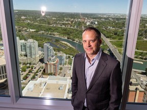 South Bow chief executive Bevin Wirzba in the company’s downtown offices with the Bow River in the background.