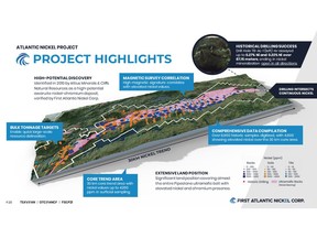 Atlantic Nickel Project highlights