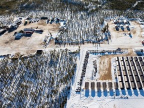 An aerial view of Fission Uranium's PLS Project in the Athabasca Basin in northern Saskatchewan. The project is set to begin production in 2029.