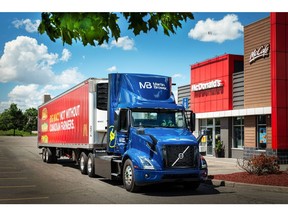 The zero-tailpipe emission Volvo VNR Electric tractor is already dedicated to pulling McDonald's-branded trailers for food and beverage deliveries to McDonald's restaurants in the Montreal area and the use of Volvo electric vehicles is now expanding into the greater Toronto area.