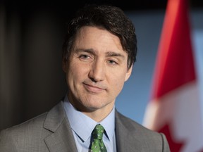 Prime Minister Justin Trudeau spoke at a conference in Montreal, Quebec on March 15.