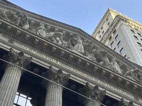 FILE - A view of the New York Stock Exchange in New York, May 21, 2024. Global stock markets are mostly lower on Monday, June 10, 2024, after better-than-expected U.S. jobs data was released on Friday.