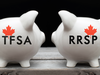 two piggy banks with TFSA and RRSP written on side