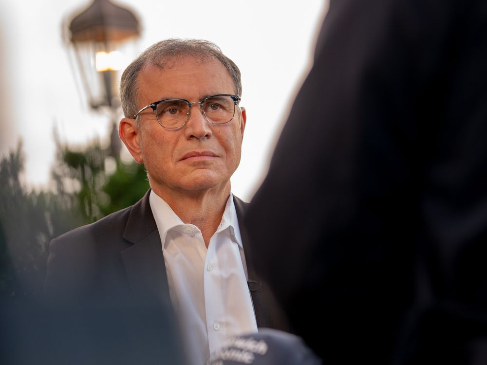 Nouriel Roubini, CEO of Roubini Macro Associates Inc., during a Bloomberg TV/radio interview at the Greenwich Economic Forum (GEF) in Greenwich, Connecticut, US, on September 21, 2021.