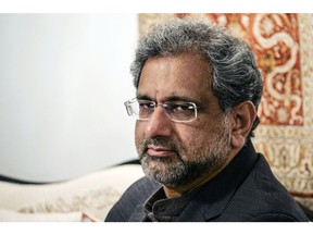 Politics tamfitronics Shahid Khaqan Abbasi, Pakistan's prime minister, listens during an interview in Islamabad, Pakistan, on Thursday, Feb. 1, 2018. There's no military solution to the long-running conflict in Afghanistan, Abbasi said, warning little progress would be made until all sides entered into peace talks. Photographer: Asad Zaidi/Bloomberg