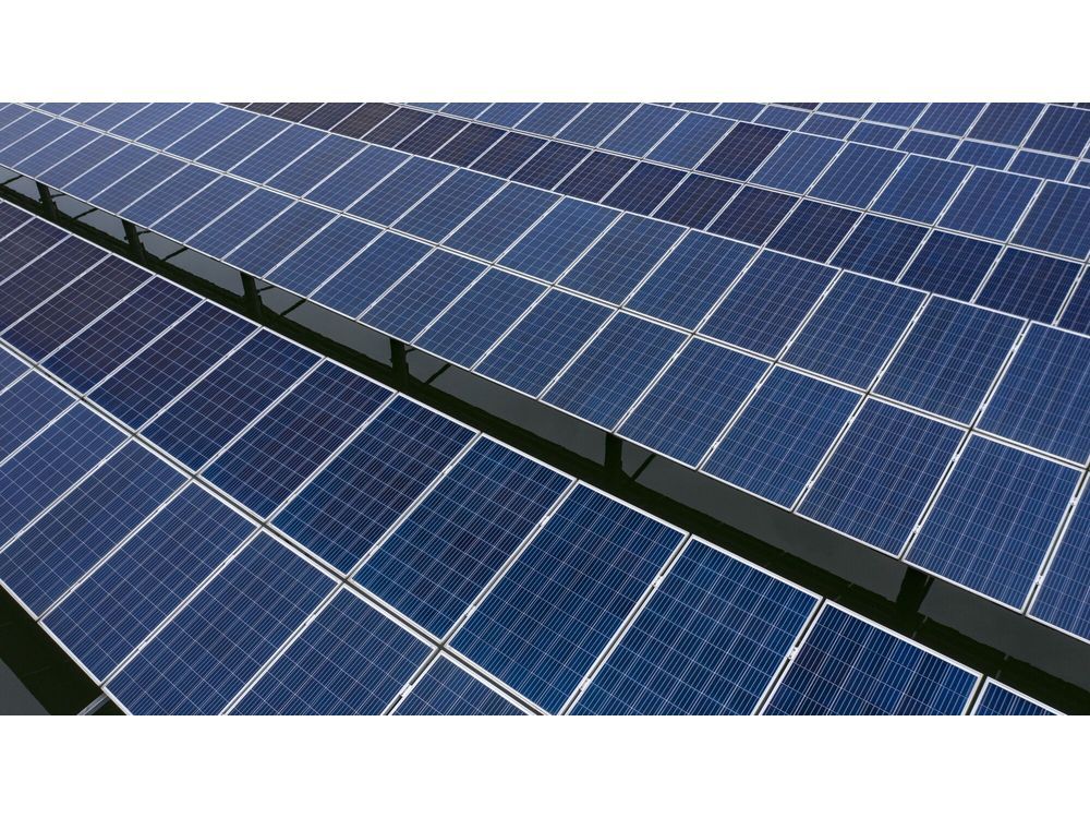 Photovoltaic panels stand in a floating solar farm in this aerial photograph taken on the outskirts of Ningbo, Zhejiang Province, China, on Wednesday, April 22, 2020. China's top leaders softened their tone on the importance of reaching specific growth targets this year during the latest Politburo meeting on April 17, saying the nation is facing 