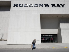 A Hudson's Bay department store is shown at Sherway Gardens in Toronto on Thursday, March 9, 2023.