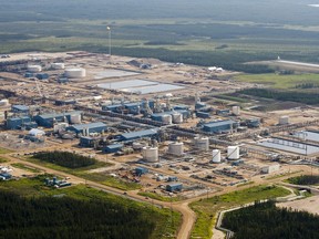 The Suncor Firebag oilsands facility seen from a helicopter near Fort McMurray, Alta., on July 10, 2012.