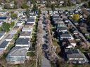 Houses on a residential street in Vancouver, B.C.