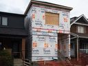 A home under construction in Toronto on Saturday, Jan. 6, 2024.