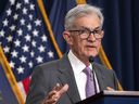 U.S. Federal Reserve Chairman Jerome Powell speaks during a news conference after a Federal Open Market Committee meeting at the Federal Reserve in Washington, DC, on July 31, 2024.