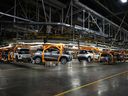 Jalur perakitan Chevrolet Bolt EV dan EUV 2023 di General Motors Orion Assembly di Lake Orion, Mich., 2023.