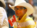 This boy was among 25 people who received their Canadian citizenship during a ceremony at the Sam Centre in Calgary on Saturday, July 13, 2024.