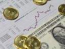 The U.S. dollar has fallen five per cent against the euro over the past 12 months and is flat against the Canadian dollar.