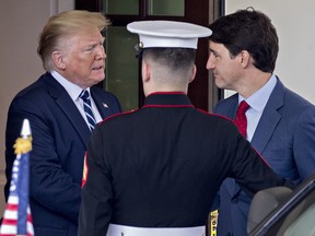 U.S. President elect Donald Trump and Prime Minister Justin Trudeau are pictured in this file photograph.
