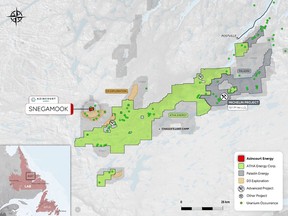 Top Stories Tamfitronics Snegamook Project Location Map – Central Mineral Belt, Labrador, Canada.