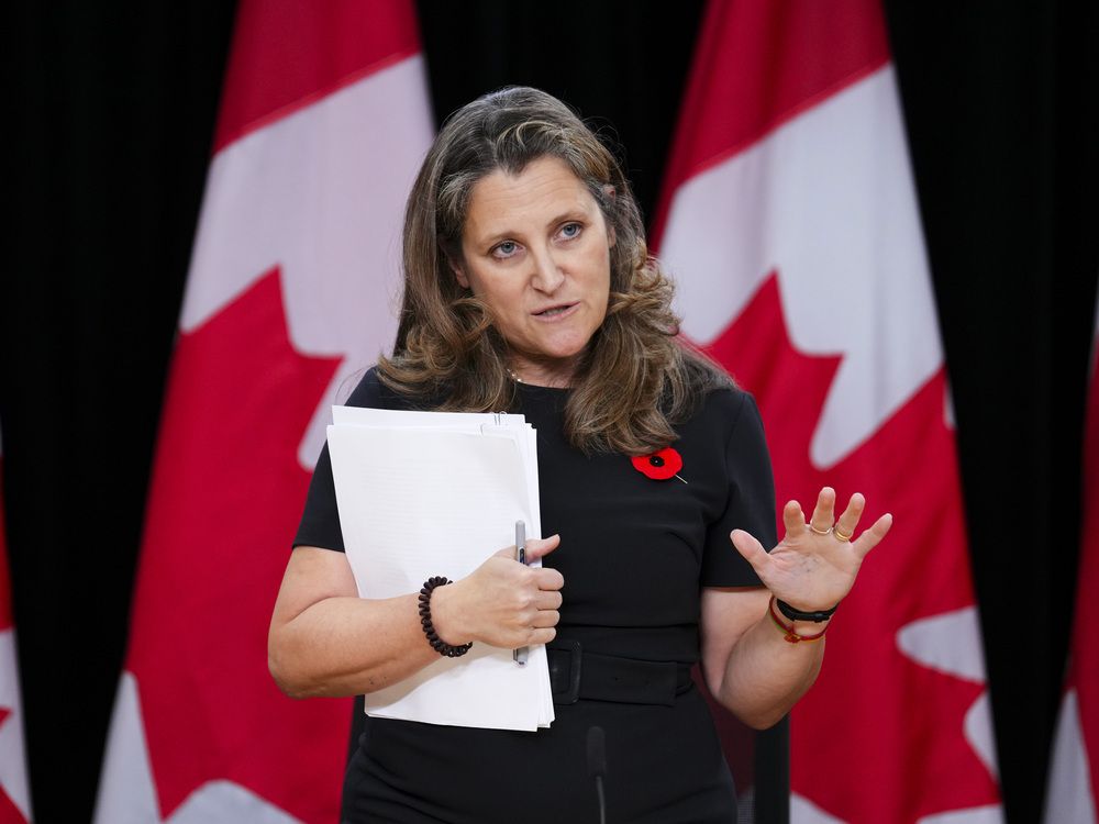 Freeland removes 30% investment cap for Canadian pension funds