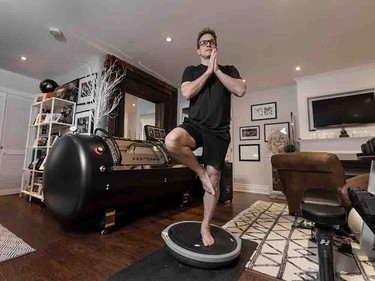 Marc Kielburger balances on one foot