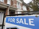 A home with a For Sale sign in Mississauga on November 5, 2024.