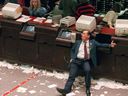 An exhausted trader slumps in his chair at the Toronto Stock Exchange on Black Monday, Oct. 19, 1987. The S&P 500 fell 20 per cent that day.