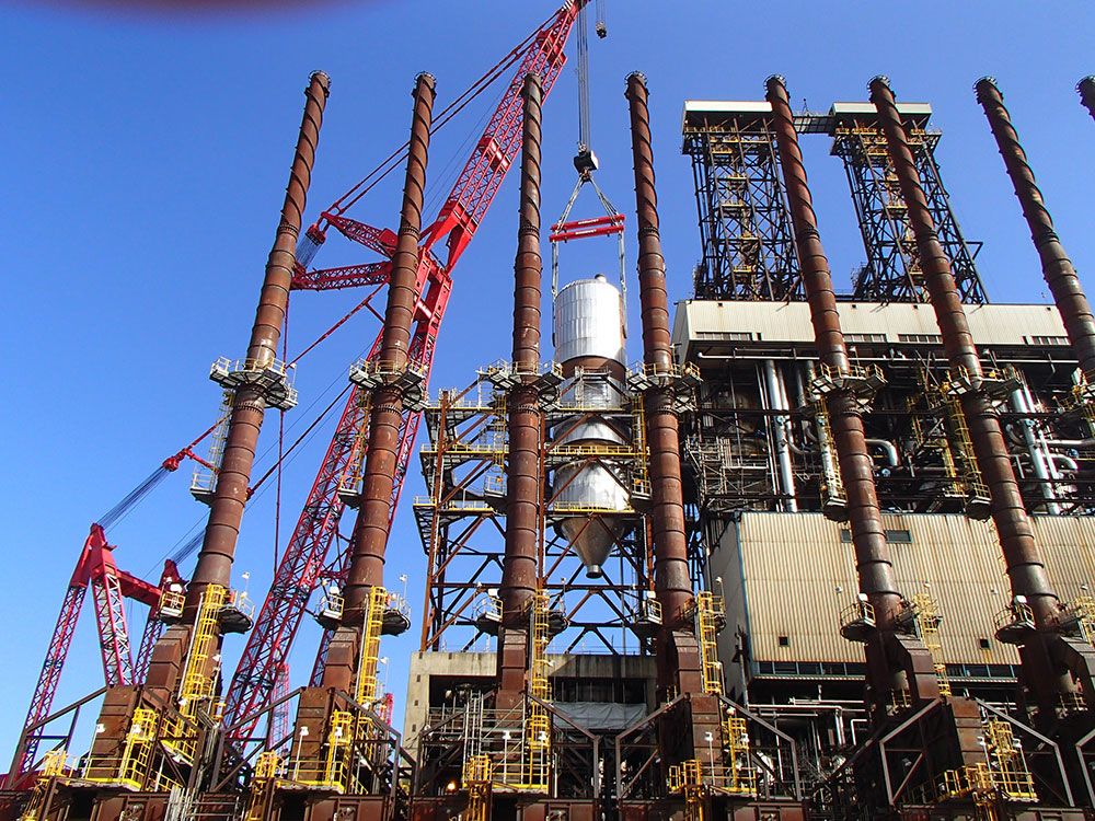 Canadian Natural Resources' Horizon oilsands site. Canada's largest oil and gas producer is boosting production and capital spending. 