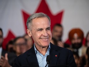 Mark Carney during his Liberal leadership campaign launch in Edmonton, Alta.