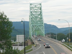 The J. C. Van Horne Bridge, over which beer flows into New Brunswick from Quebec.