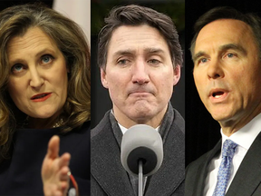 Chrystia Freeland, Justin Trudeau, Bill Morneau