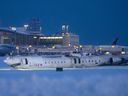 A Delta Air Lines plane that crashed and injured at least 18 passengers at Toronto Pearson International Airport is seen on February 18, 2025 in Toronto, Canada.