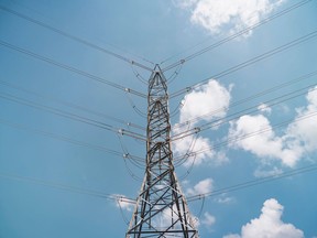 Power transmission lines near Austin, Texas, US, on Thursday, June 13, 2024. The Texas grid repeatedly has suffered from tight electricity supplies in the past two years as extreme weather and surging power demand stress aging infrastructure. Photographer: Jordan Vonderhaar/Bloomberg